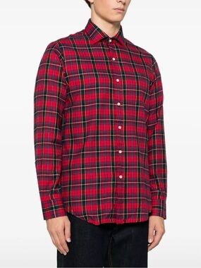 Vintage Ralph Lauren Blake Plaid Flannel Shirt Red Green Navy Tartan XXL